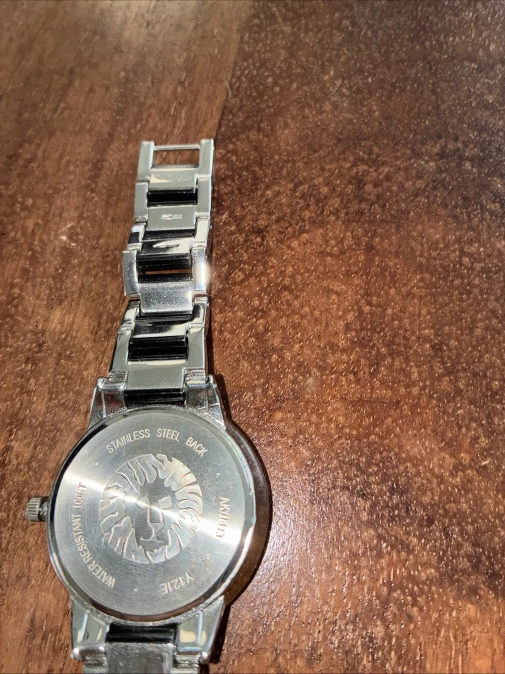Anne Klein Black and Silver Round Dial Bracelet Watch